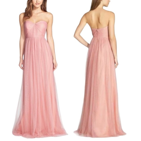 Jenny Yoo Dresses & Skirts - JENNY YOO Annabelle Convertible Tull Maxi Dress in Begonia Pink 1452